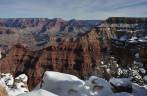 Muita neve na parte alta do Grand Canyon, no Arizona, nos Estados Unidos